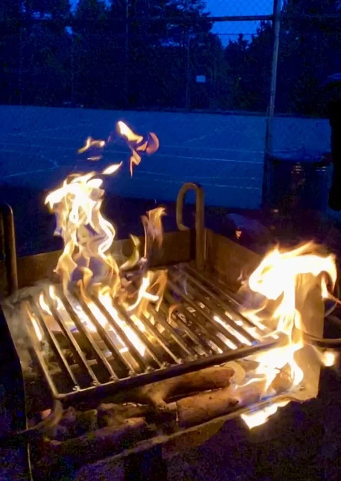 Barbecue flame propagation Vídeos de archivo 126498448