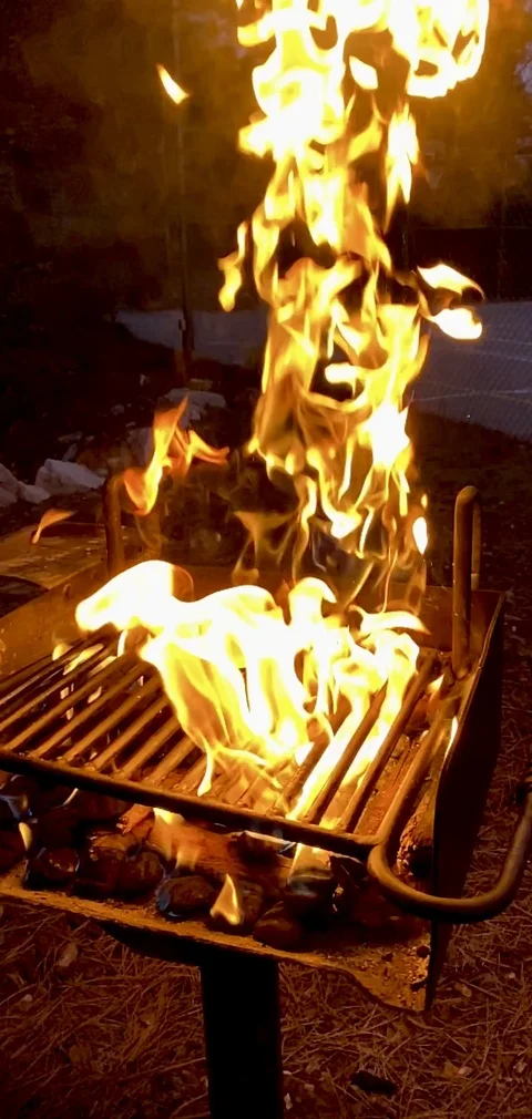 Barbecue flame propagation Vídeos de archivo 126498553