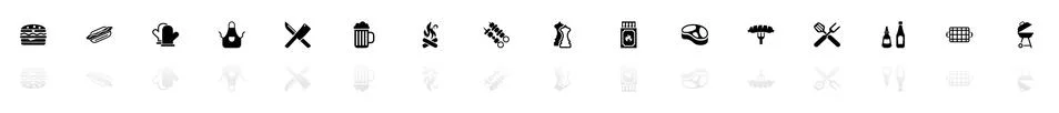 Barbecue - Flat Vector Icons Stock Illustration