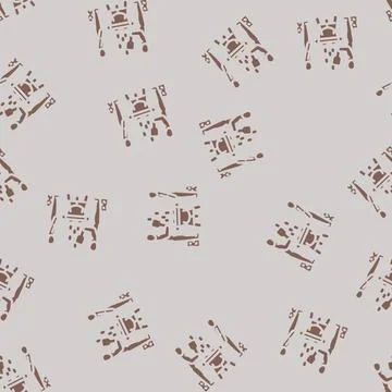 Barbecue friends spring glyph vector seamless pattern Ilustración de archivo