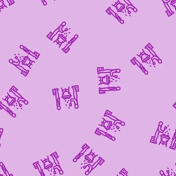 Barbecue friends spring line vector seamless pattern Ilustración de archivo
