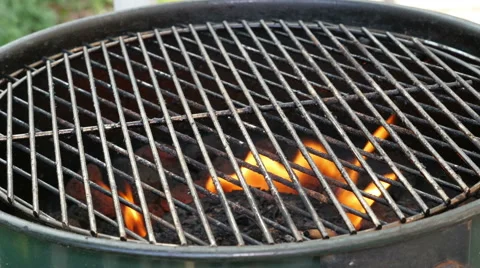 Barbecue Grill Flames Stock Footage 51827389