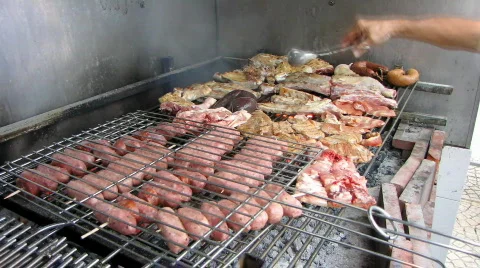 Barbecue grill Stock Footage 457549