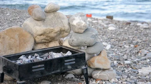 Barbecue on the grill Stock Footage 68149992