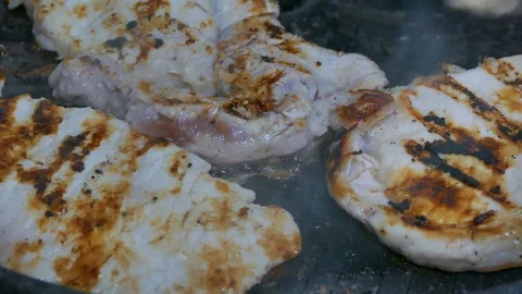 Barbecue on the grill. Stock Footage 75622081