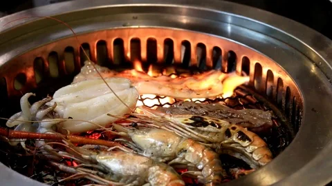 Barbecue Grill Stock Footage 89951180