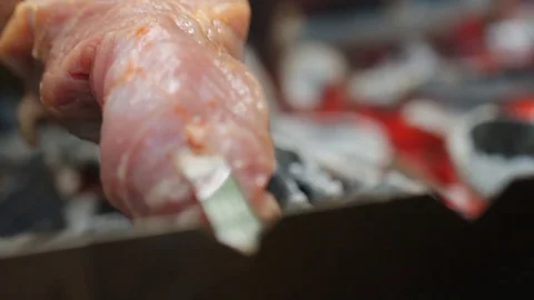 Barbecue on the grill Stock Footage 99976541