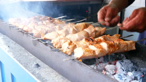 Barbecue on the grill. Видео 111469618