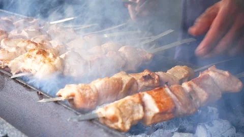 Barbecue on the grill. Видео 111471464