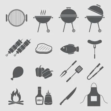 Barbecue grill icon Stock Illustration