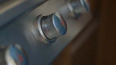 Barbecue Grill Knobs Stock Footage 93160473