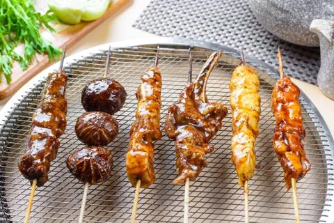 Barbecue on grill Stock Photos