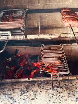 Barbecue on the grill Stock Photos