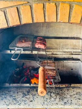 Barbecue on the Grill Stock Photos