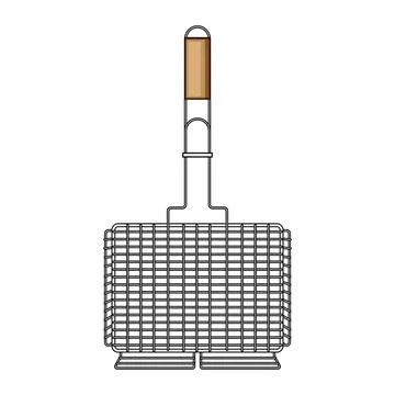 Barbecue grill rack cartoon vector illustration Illustrazione stock