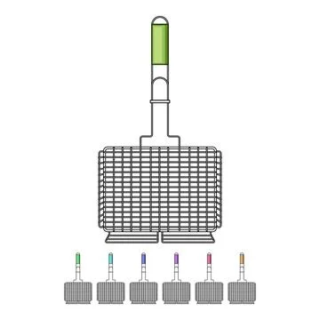 Barbecue grill rack cartoon vector graphic Stock Illustration
