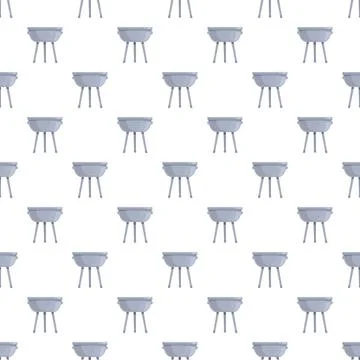 Barbecue grill seamless repeating pattern background for cookout Stockillustratie