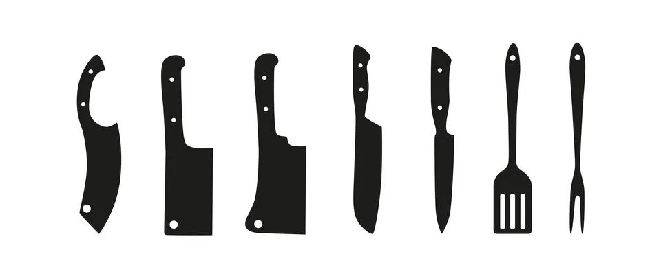 Barbecue, grill tools set. Vector stock illustration isolated on white Stock Illustration