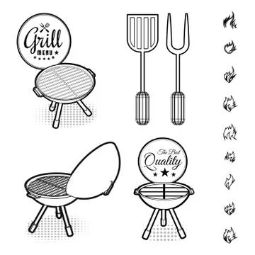 Barbecue grill vector Stock Illustration