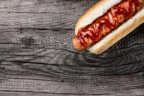 Barbecue grilled hot dog Stock Photos