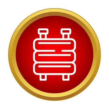 Barbecue grilled ribs main course icon or button Stock Illustration