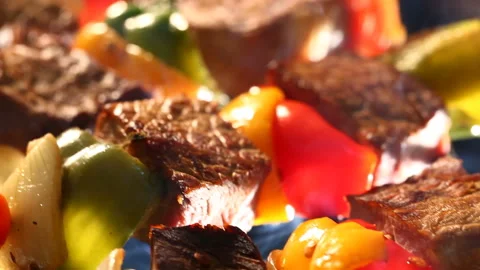Barbecue on a grilling pan Stock Footage 150604187