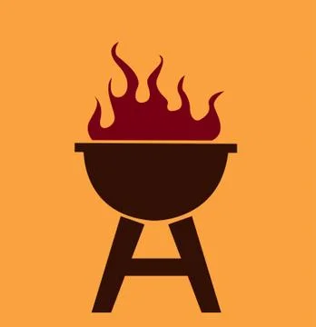 Barbecue icon Illustrazione stock