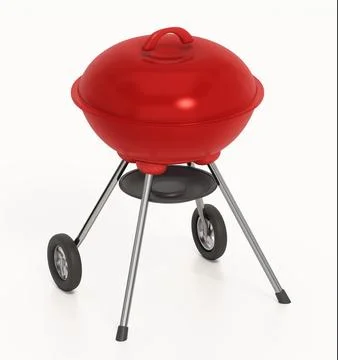 Barbecue isolated on white background. 3D illustration Stock Illustration
