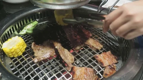 Barbecue in the kitchen Stock Footage 70545014