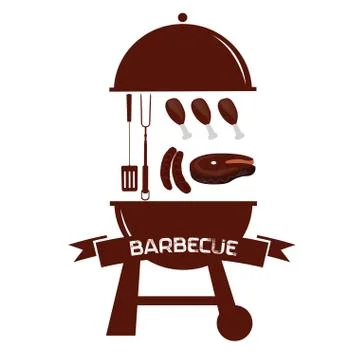 Barbecue label Ilustración de archivo