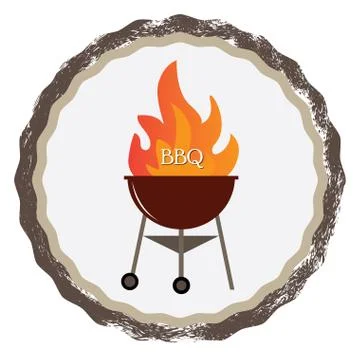 Barbecue label Stock Illustration
