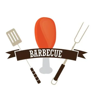 Barbecue label Stock Illustration