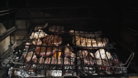 Barbecue in The Making 動画素材 120132538