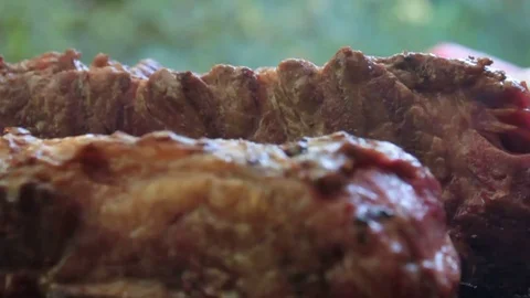 Barbecue meat 01 Stock Footage