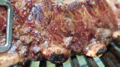 Barbecue meat 03 Stock Footage