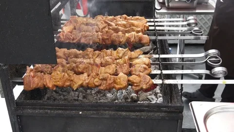 Barbecue meat Stock Footage 77430343