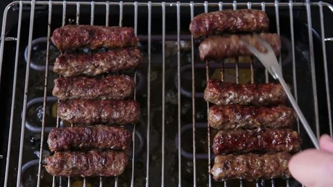 Barbecue Meat , Grill Stock Footage 74024593