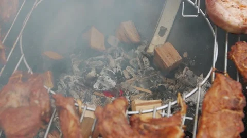 Barbecue Meat Grill Stock Footage 140273347