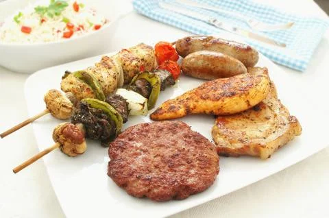 Barbecue meat Stock Photos