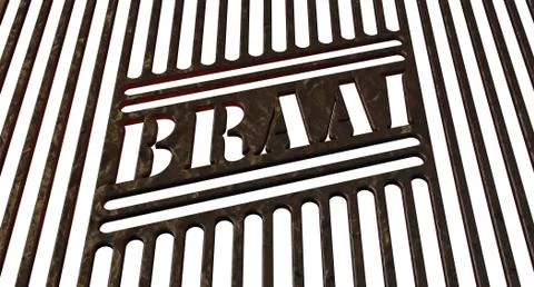 Barbecue Metal Grid Ilustración de archivo