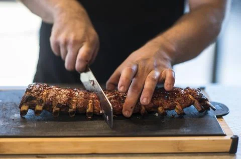 Barbecue online video tutorial during the Coronavirus outbreak, Vienna, Austria  Foto stock