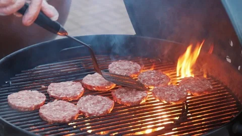 Barbecue on open fire Stock Footage 87948801