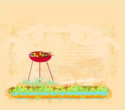 Barbecue party invitation Stock Illustration