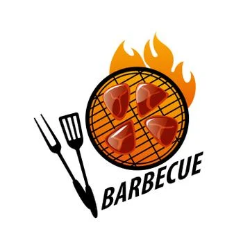 Barbecue party logo Stock Illustration