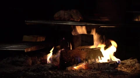 Barbecue - Passing Through the Bonfire Glow Stock Footage 264908705