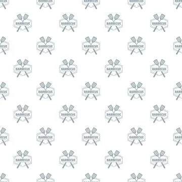 Barbecue pattern seamless Stock Illustration