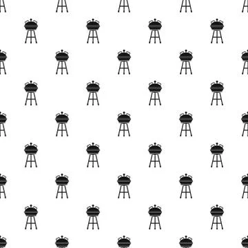 Barbecue pattern, simple style Stock Illustration