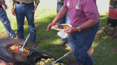 Barbecue on ranch 2 Stock Footage 29781911