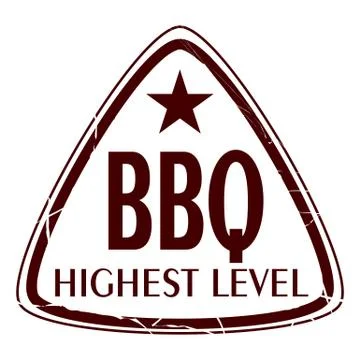 Barbecue rubber stamp Stock Illustration