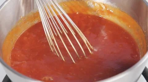 Barbecue sauce being boiled Video stock 24656578